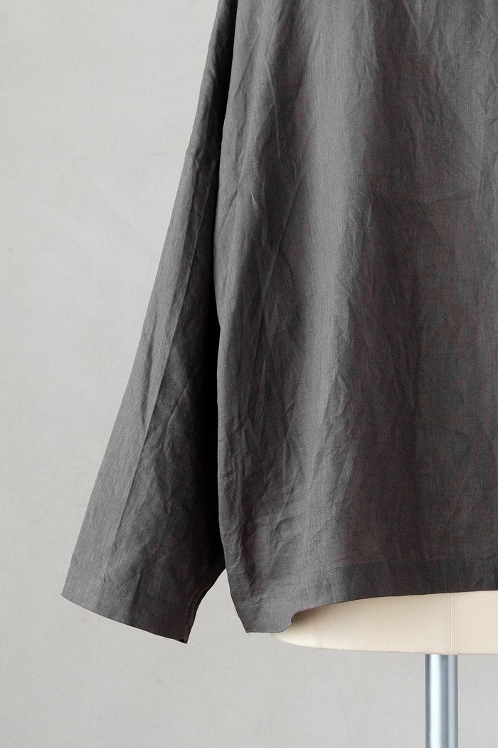 TISSU ティシュ フレンチリネン スタンドカラーシャツジャケット(26SS
