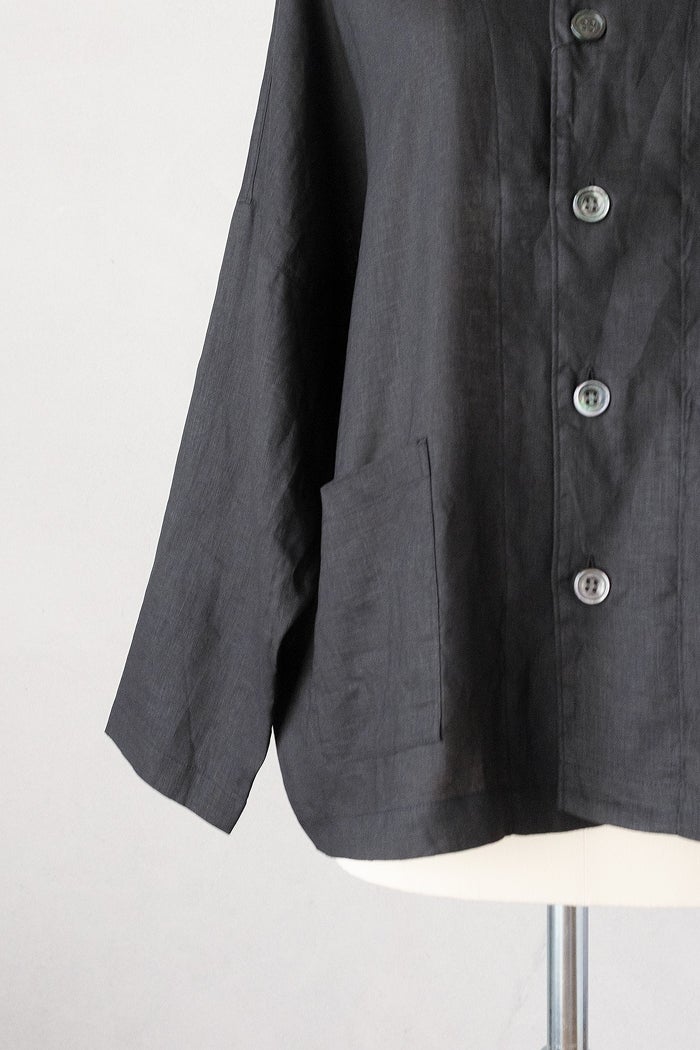 TISSU ティシュ フレンチリネン スタンドカラーシャツジャケット(26SS