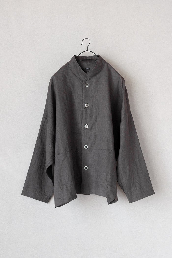 TISSU ティシュ フレンチリネン スタンドカラーシャツジャケット(26SS