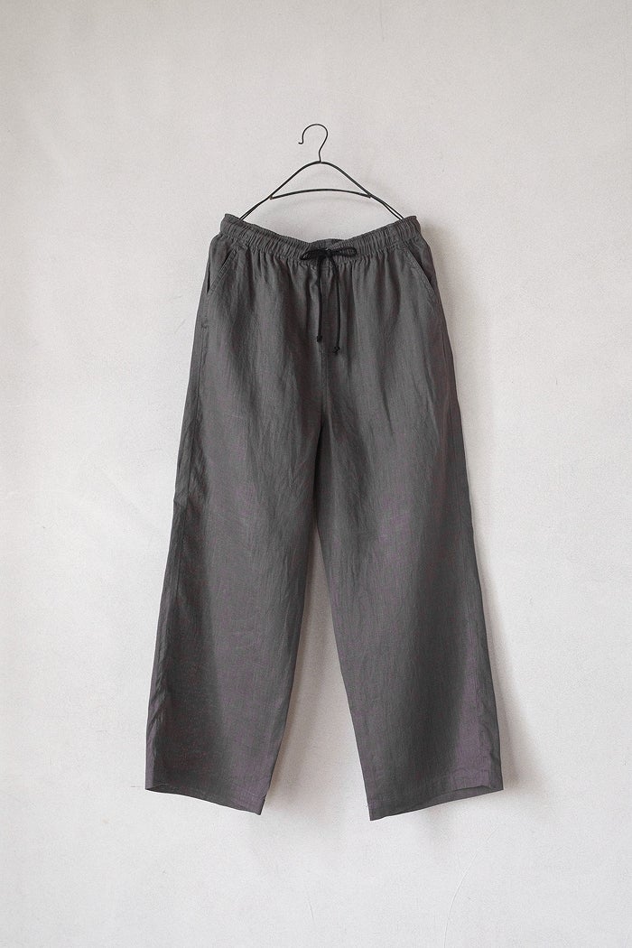 yuni ユニ Cotton/Linen denim wide cocoon パンツ(26SS) | T.T. GARRET