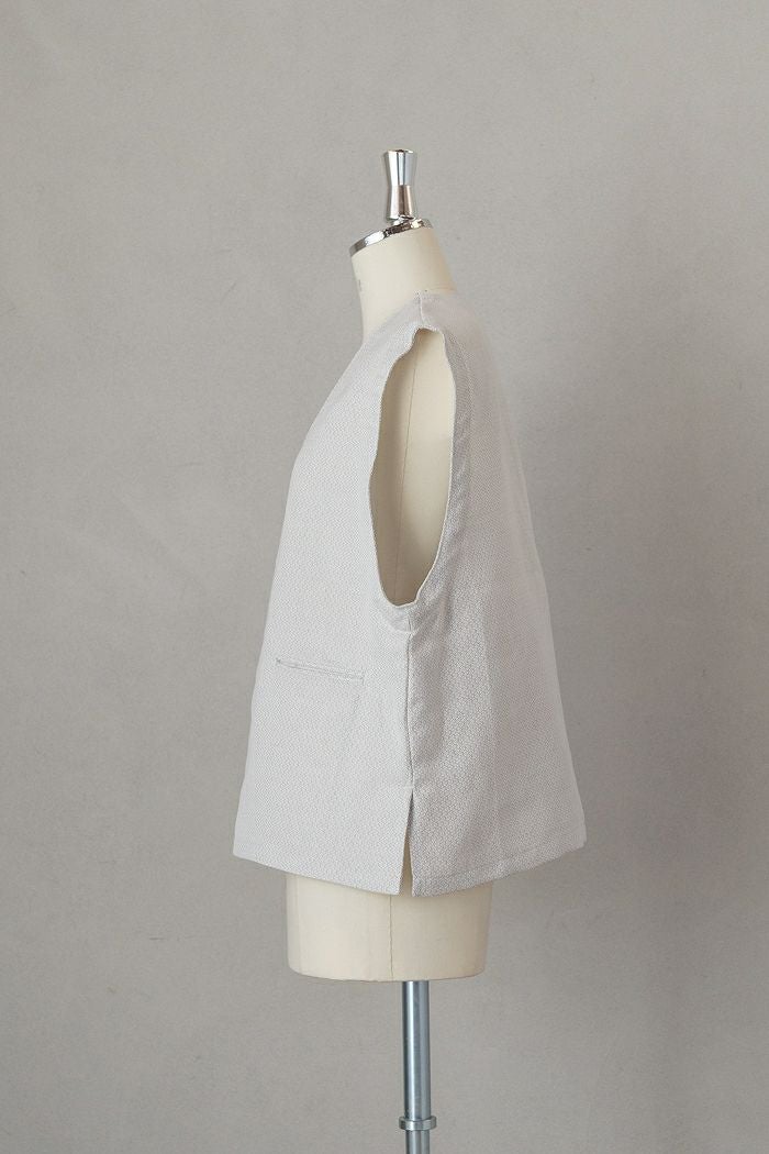 ARTE POVERA アルテポーヴェラ セレモニーリネンポリエステル混Vネック