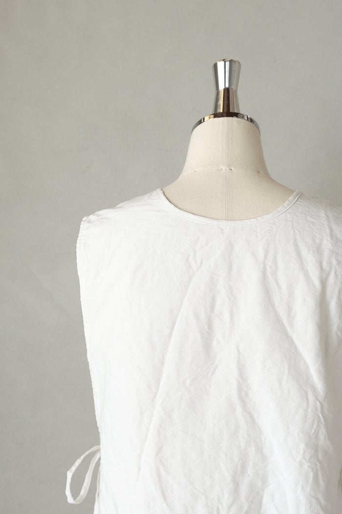 Gauze# ガーゼ アンティークスカラップレース キルトジレ(26SS) | T.T.