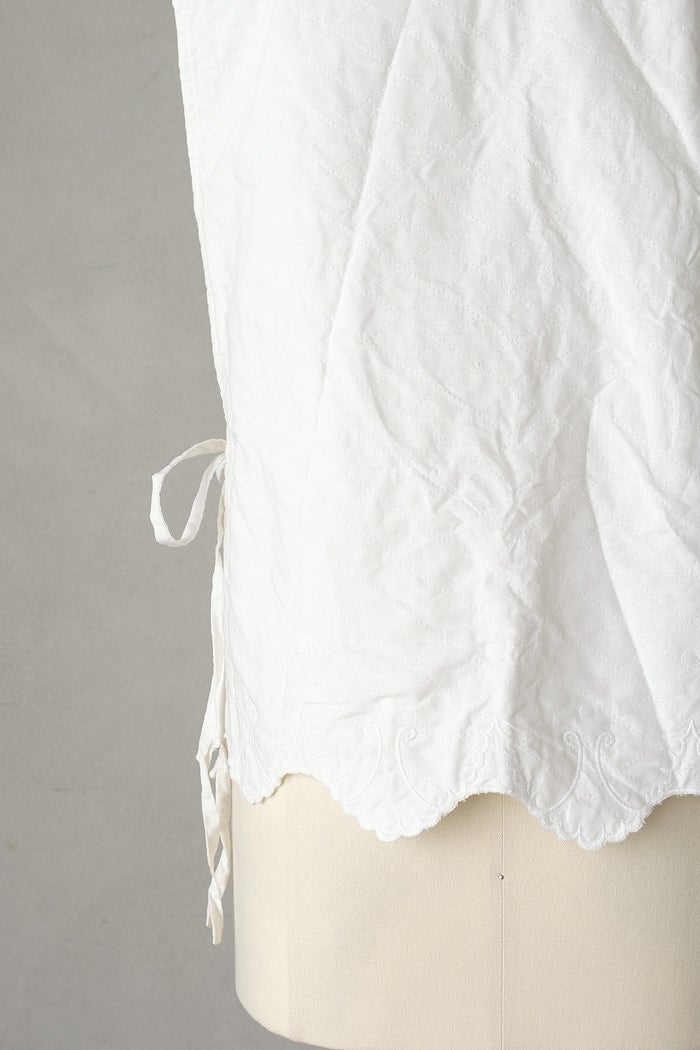 Gauze# ガーゼ アンティークスカラップレース キルトジレ(26SS) | T.T.