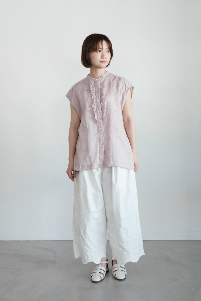 Gauze# ガーゼ アンティークスカロップレースキルトパンツ(26SS