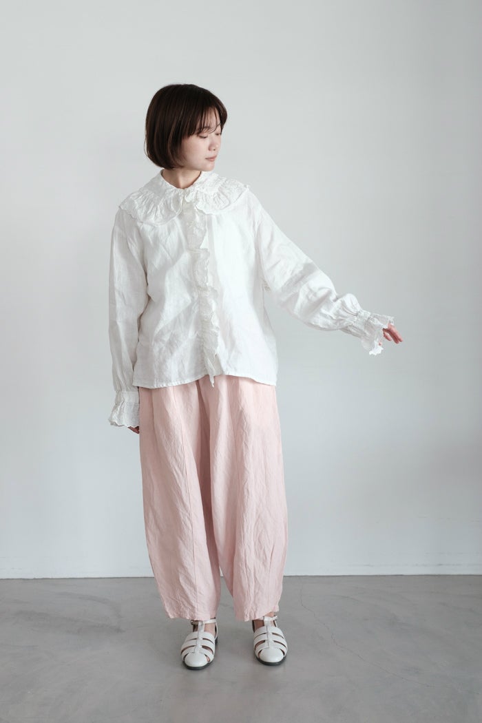 Gauze# ガーゼ ameri アンティーク フリルブラウス(26SS) | T.T. GARRET