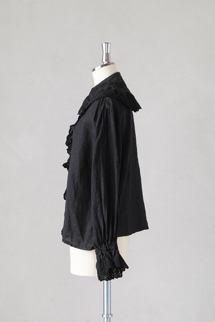 Gauze# ガーゼ ameri アンティーク フリルブラウス(26SS) | T.T. GARRET