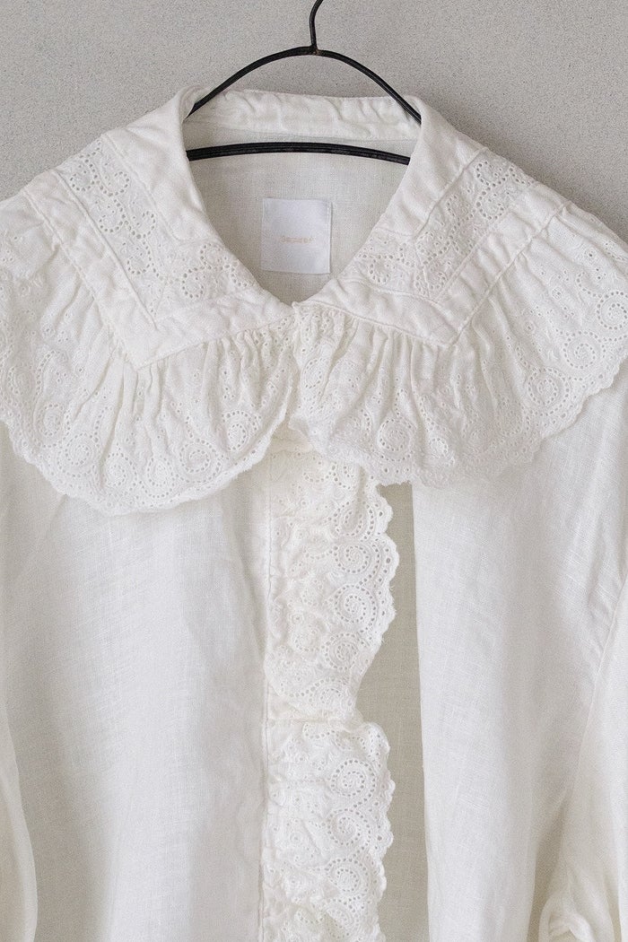Gauze# ガーゼ ameri アンティーク フリルブラウス(26SS) | T.T. GARRET