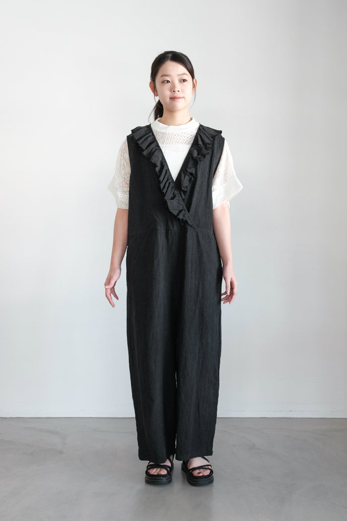 Gauze# ガーゼ ameri フリルサロペット(26SS) | T.T. GARRET