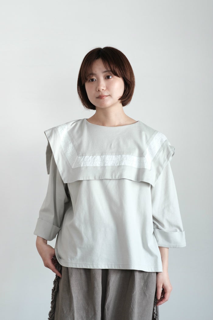 Gauze# ガーゼ ameri セーラーカラーレースプルオーバー(26SS) | T.T.