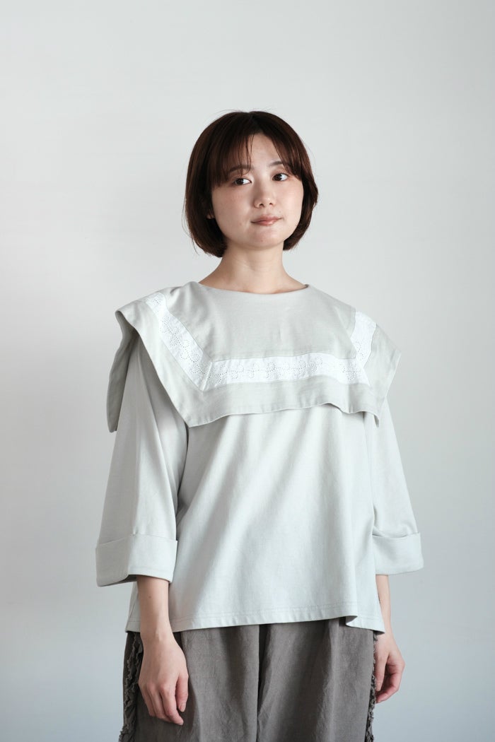 Gauze# ガーゼ ameri セーラーカラーレースプルオーバー(26SS) | T.T. 