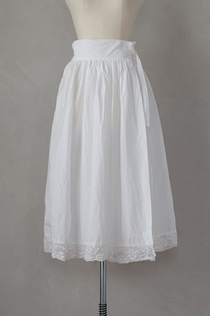 ROBE de PEAU ローブデポー 裾レース オーバーラップスカート(26SS