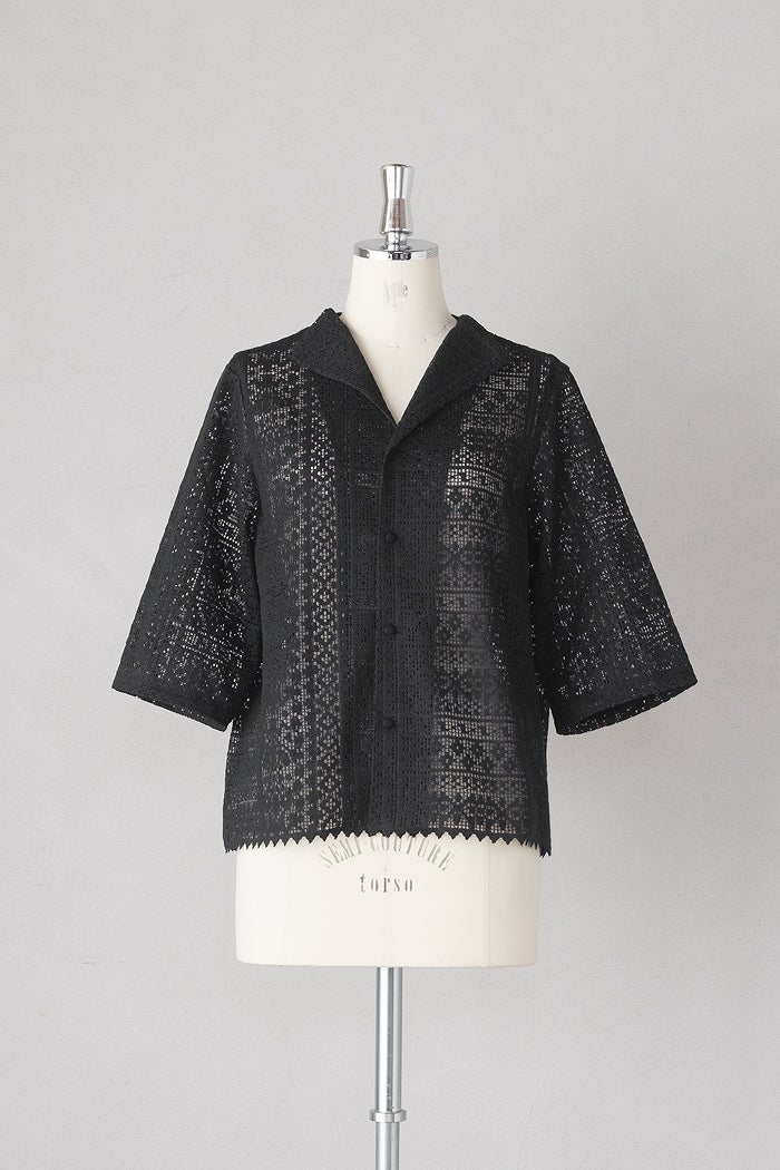 ROBE de PEAU ローブデポー グランドセーラーカラー ブラウス(25SS