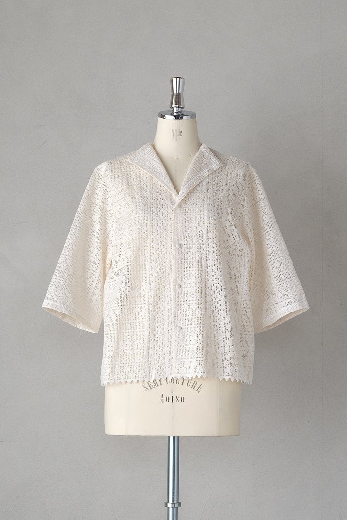 ROBE de PEAU ローブデポー グランドセーラーカラー ブラウス(25SS