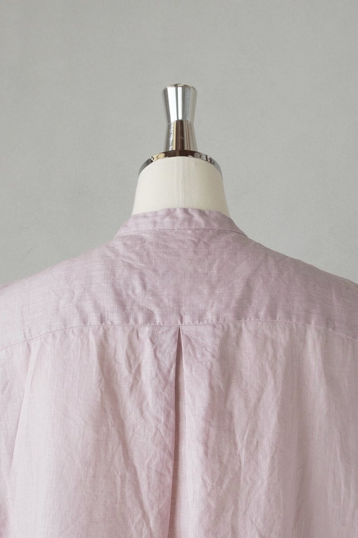 ROBE de PEAU ローブデポー リネンフリルノースリーブブラウス(26SS