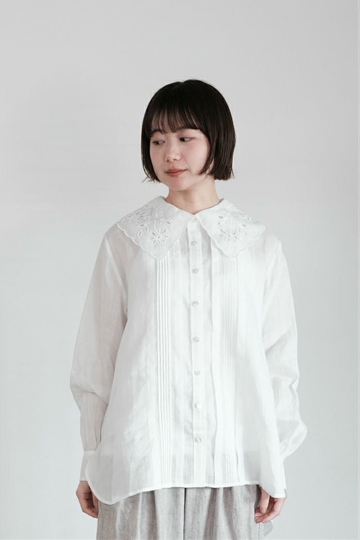 Heriter エリテ cutwork collar blouse(26SS) | T.T. GARRET