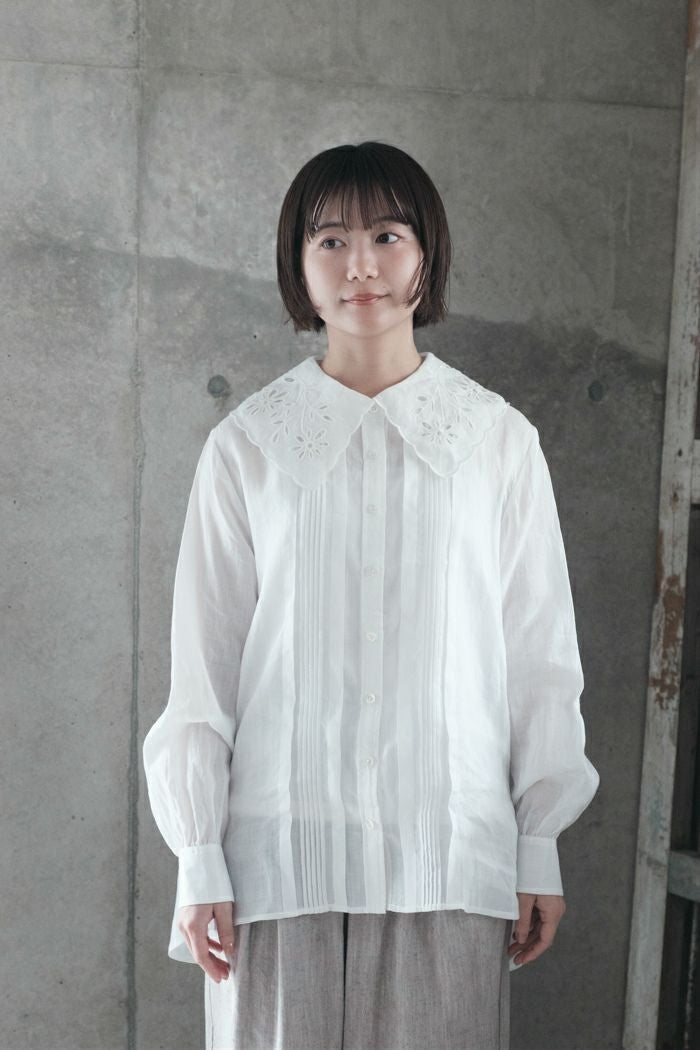 Heriter エリテ cutwork collar blouse(26SS) | T.T. GARRET