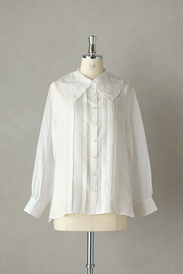 Heriter エリテ cutwork collar blouse(26SS) | T.T. GARRET