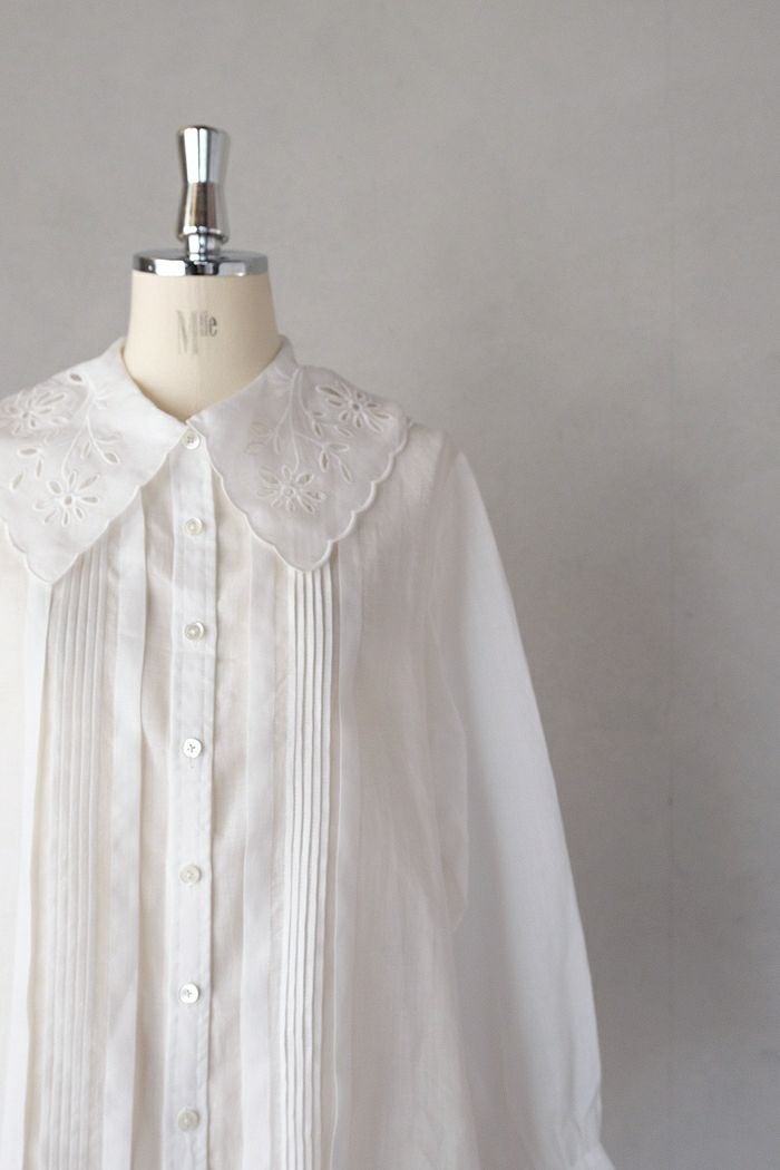 Heriter エリテ cutwork collar blouse(26SS) | T.T. GARRET