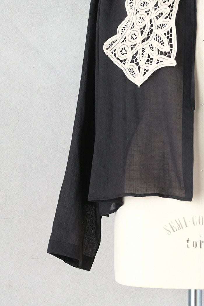 Heriter エリテ batten collar parts blouse(26SS) | T.T. GARRET