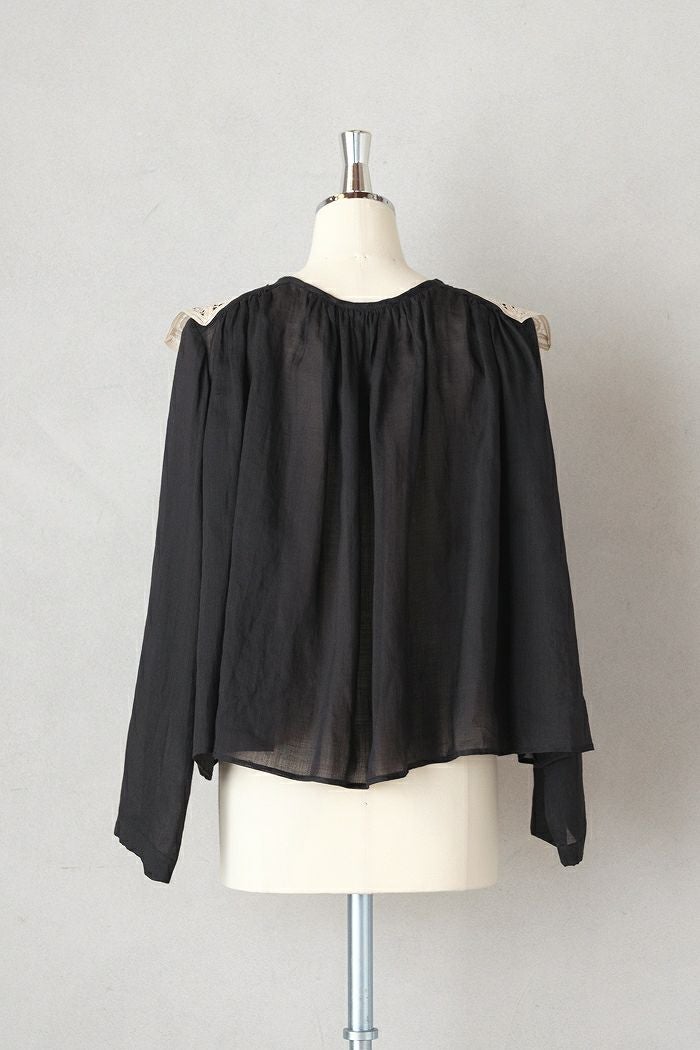 Heriter エリテ batten collar parts blouse(26SS) | T.T. GARRET