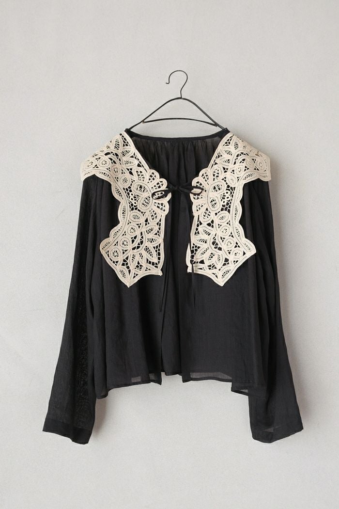 Heriter エリテ batten collar parts blouse(26SS) | T.T. GARRET