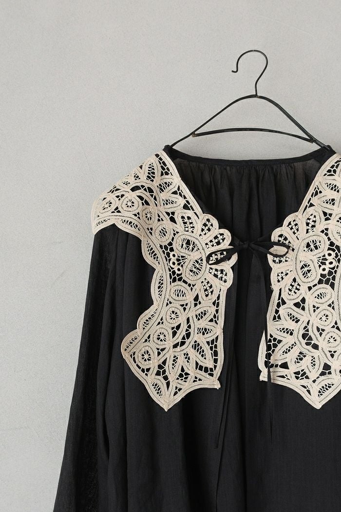 Heriter エリテ batten collar parts blouse(26SS) | T.T. GARRET