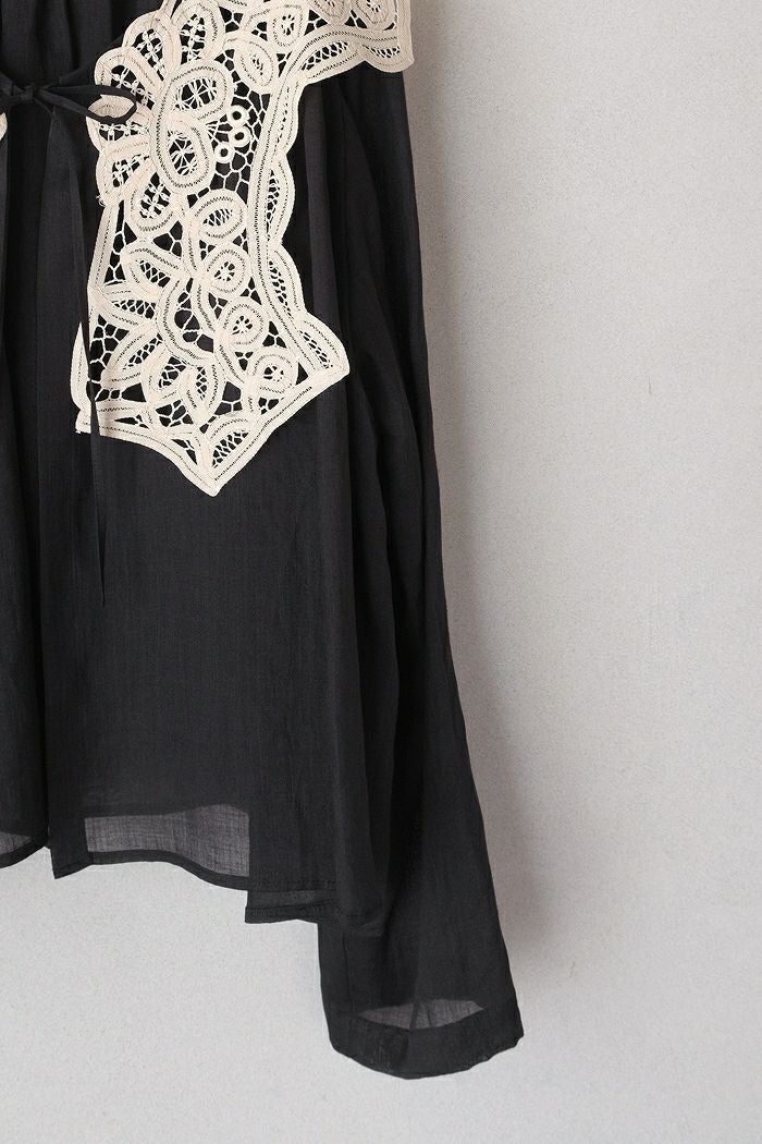 Heriter エリテ batten collar parts blouse(26SS) | T.T. GARRET