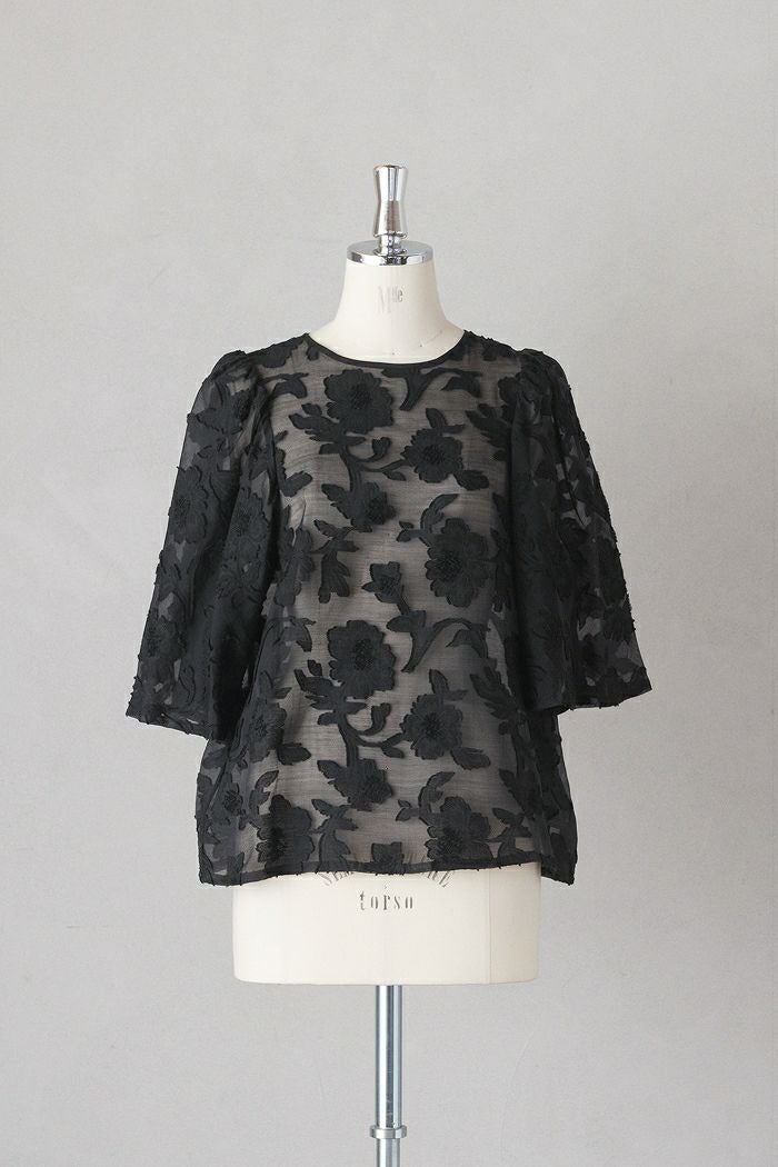Heriter エリテ botanical cut jacquard blouse(26SS) | T.T. GARRET Heriter エリテ botanical cut jacquard blouse(26SS) | T.T. GARRET