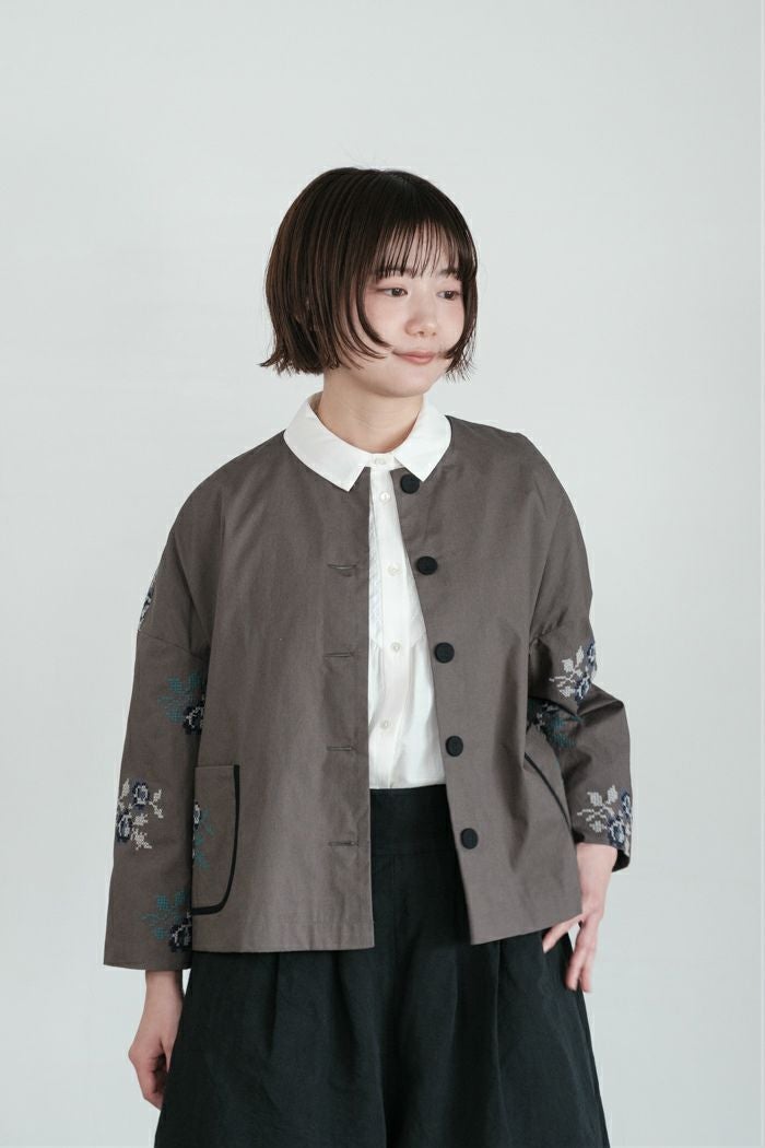 pot and tea ポットアンドティー クロスステッチジャケット(26SS
