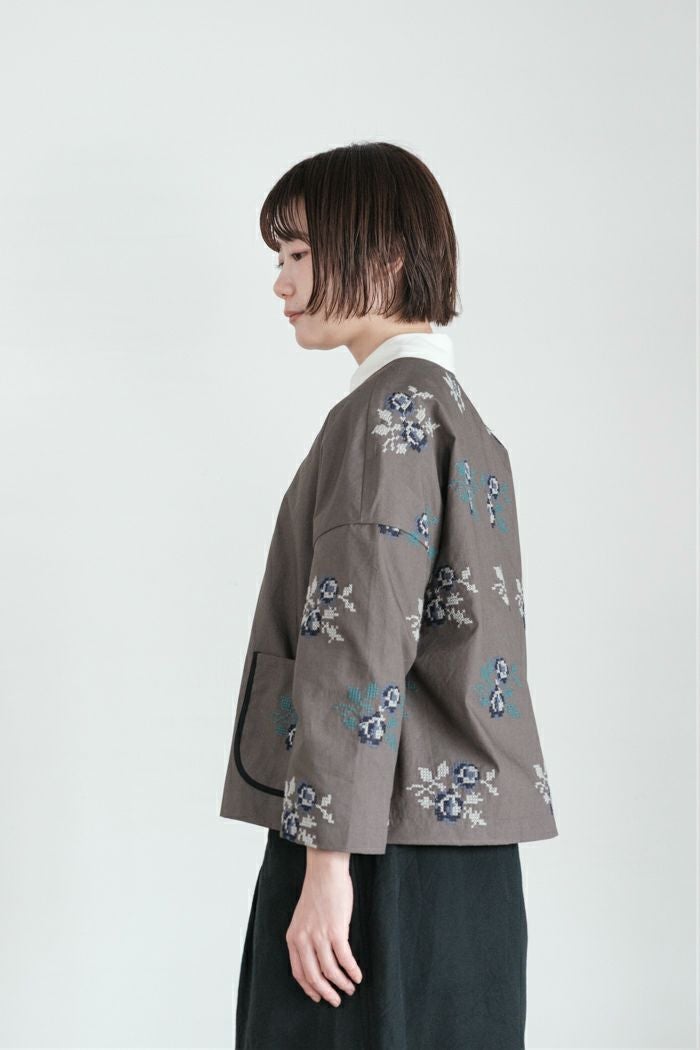 pot and tea ポットアンドティー クロスステッチジャケット(26SS