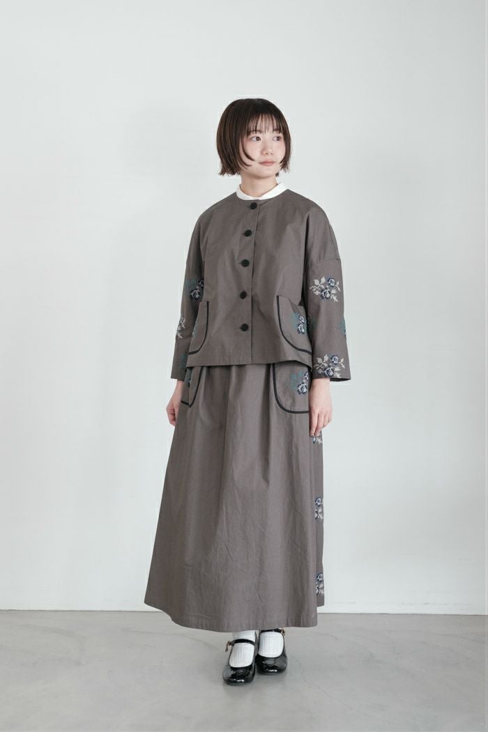 pot and tea ポットアンドティー クロスステッチジャケット(26SS