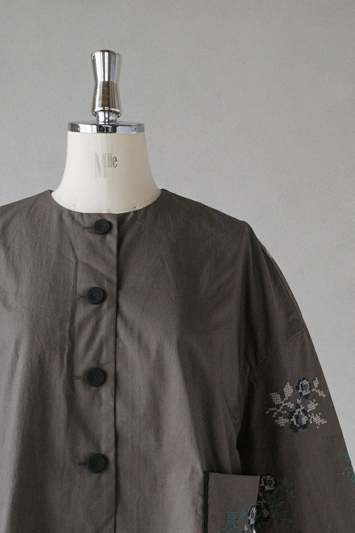 pot and tea ポットアンドティー クロスステッチジャケット(26SS