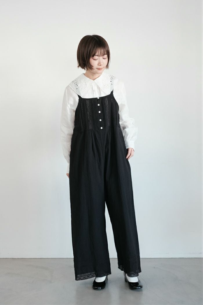 bulle de savon ビュルデサボン lace patchwork サロペット(26SS