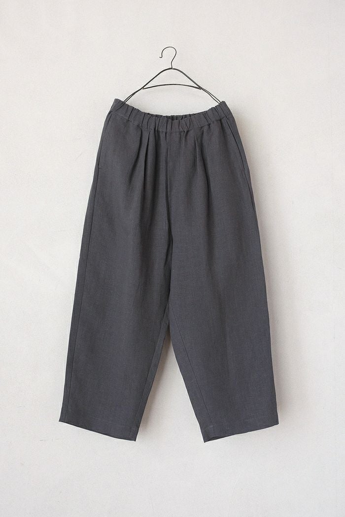 yuni ユニ Cotton/Linen denim wide cocoon パンツ(26SS) | T.T. GARRET