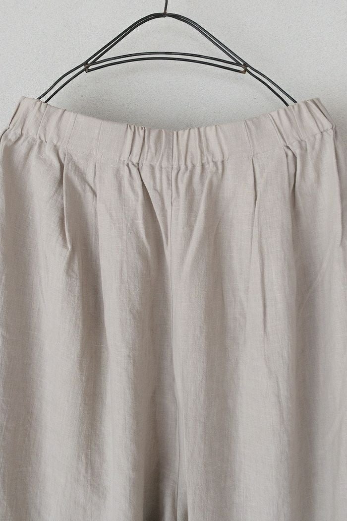 evam eva エヴァムエヴァ water linen tuck pants（26SS) | T.T. GARRET