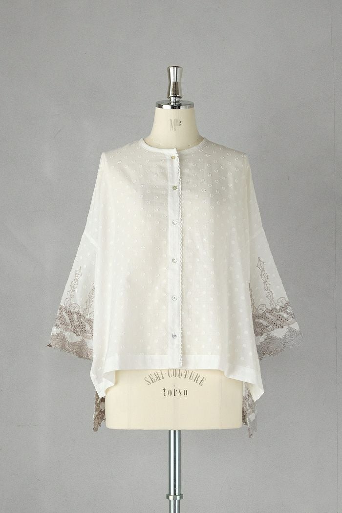marble SUD マーブルシュッド ラッコレース ハオリブラウス(26SS