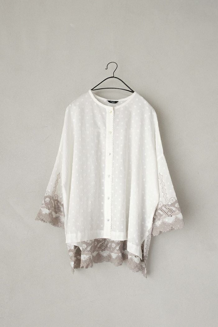 marble SUD マーブルシュッド ラッコレース ハオリブラウス(26SS 