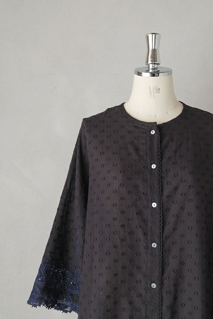 marble SUD マーブルシュッド ラッコレース ハオリブラウス(26SS