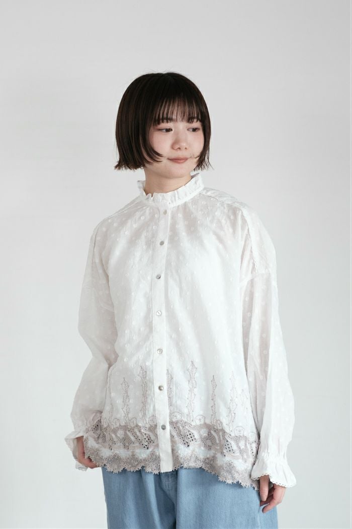 ◎美品◎ マーブルシュッド ブラウス marble SUD マーブルシュッド EMB swag（綿）パフブラウス(26SS