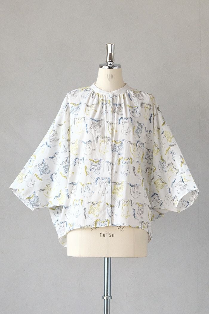 marble SUD マーブルシュッド EMB ナマケモノ ドルマンブラウス(26SS