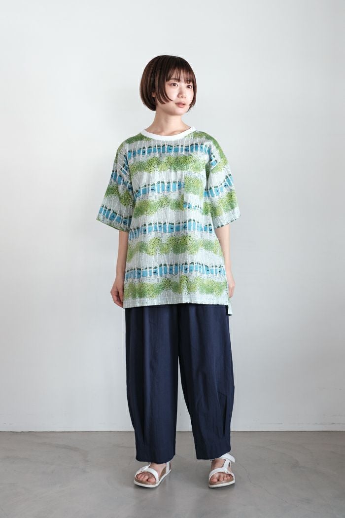 marble SUD マーブルシュッド ストライプドビーコクーンパンツ(26SS