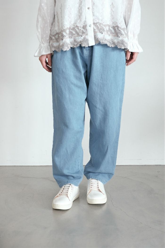 marble SUD マーブルシュッド 綿麻デニムテーパードパンツ(26SS