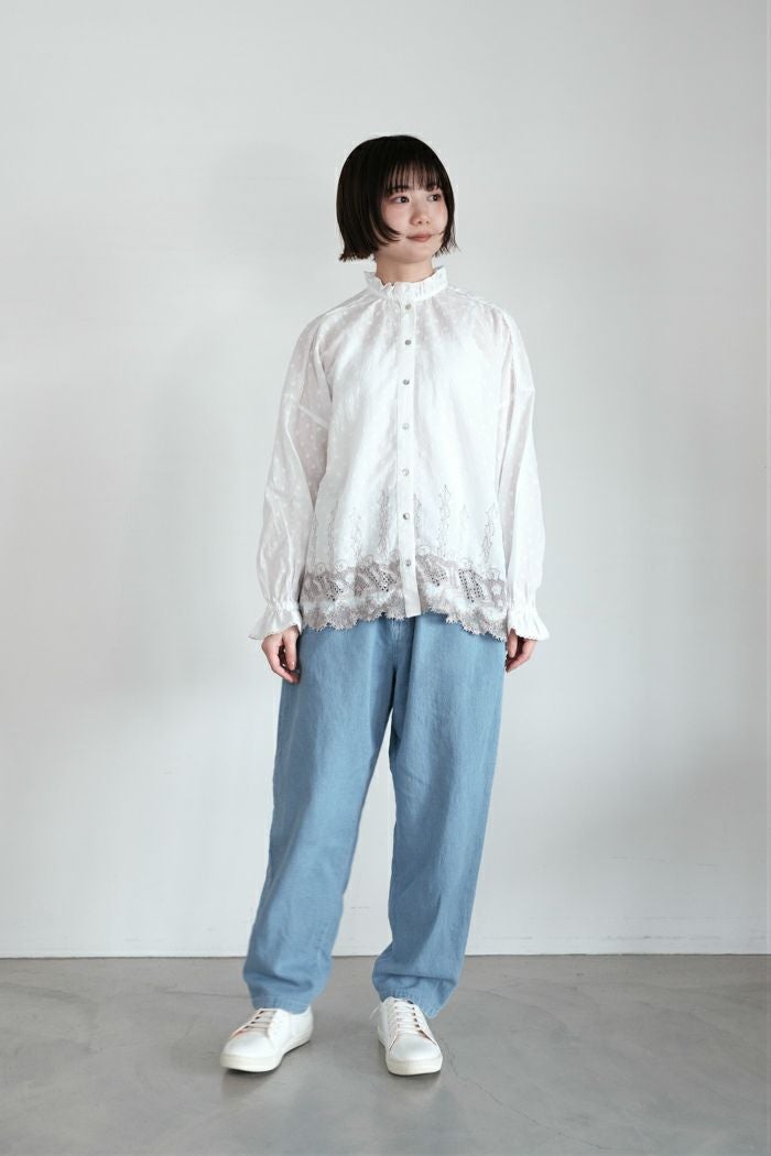 marble SUD マーブルシュッド 綿麻デニムテーパードパンツ(26SS