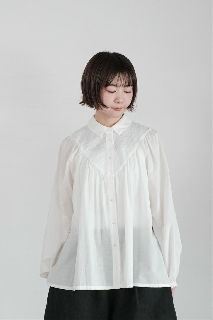 MAGALI ラミーローン フレアスリーブ ブラウス MAGALI マガリ ラミーローン・フレアスリーブ・ブラウス(25SS) | T.T.