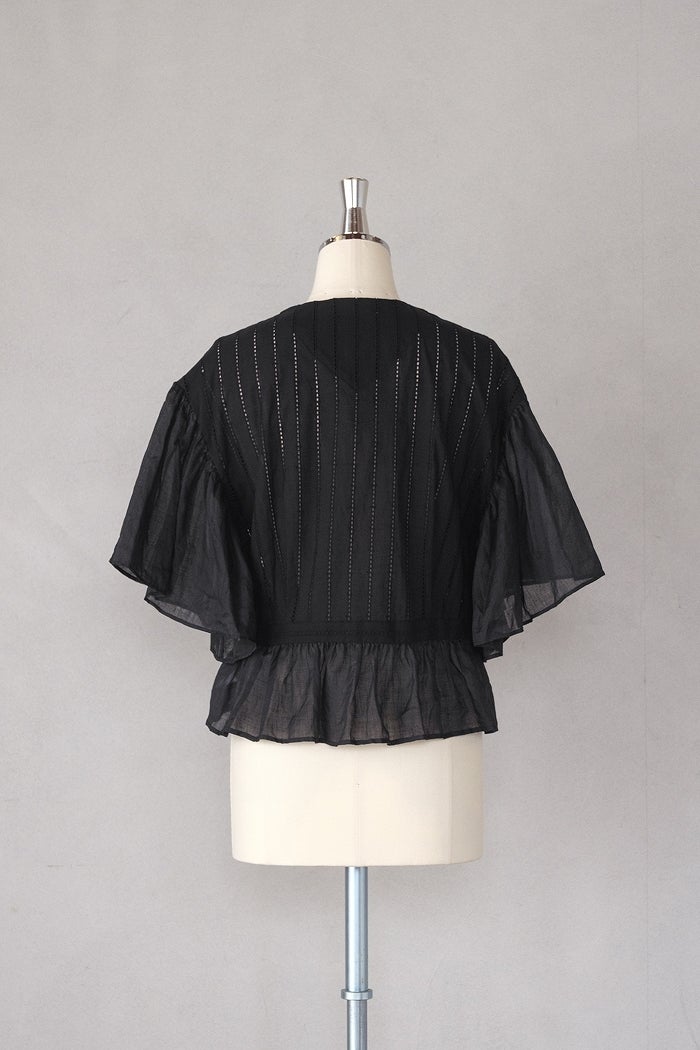 MAGALI マガリ コットンレースカシュクールブラウス(26SS) | T.T. GARRET