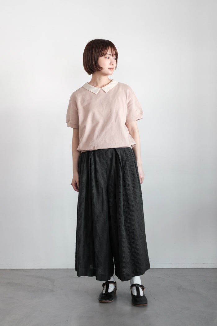 MAGALI マガリ ループバックコットンオーガンジー襟カットソー(26SS