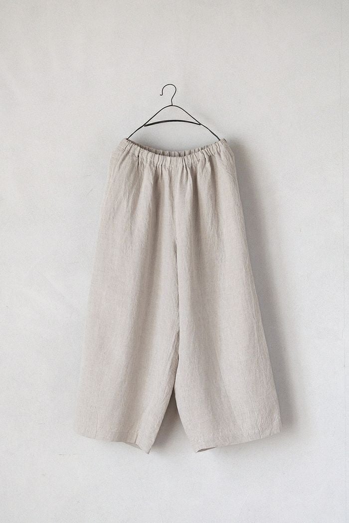 Vlas Blomme ヴラスブラム Washed 40/1 Linen ギャザーパンツ(26SS