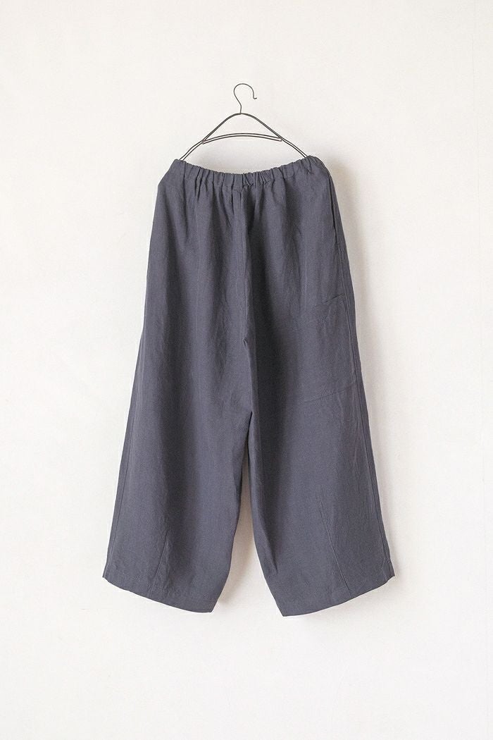 新品2026ss定価36300円ヴラスブラム　 ウオッシュドリネンギャザーパンツ Vlas Blomme ヴラスブラム Washed 40/1 Linen ギャザーパンツ(26SS
