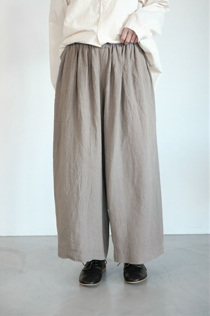 Vlas Blomme ヴラスブラム Washed 40/1 Linen ギャザーパンツ(26SS
