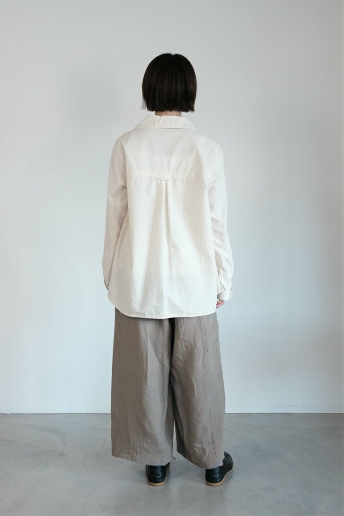 Vlas Blomme ヴラスブラム Washed 40/1 Linen ギャザーパンツ(26SS